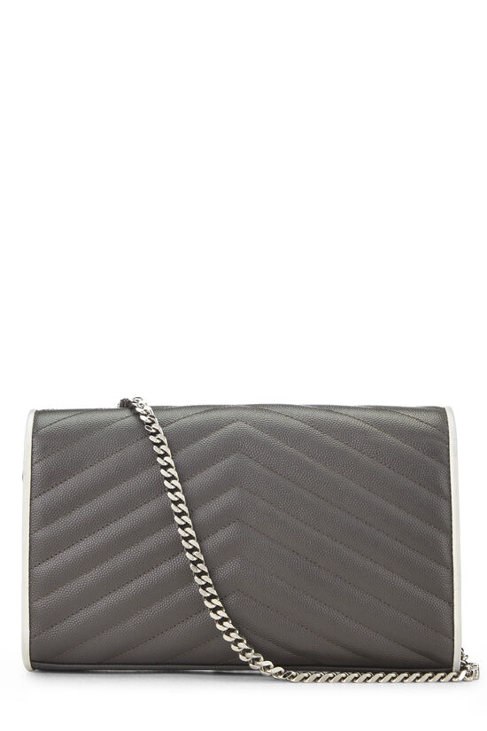 Grey Grainy Monogram Wallet On Chain (WOC), , large image number 3