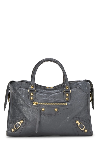 Grey Agneau Classic City Bag Small