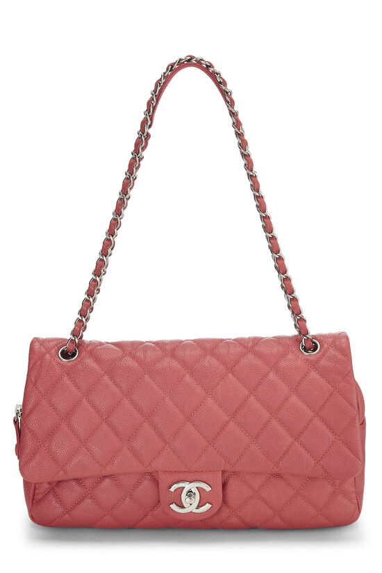 Chanel Pink Quilted Caviar Easy Flap Jumbo Q6B0200FP4000