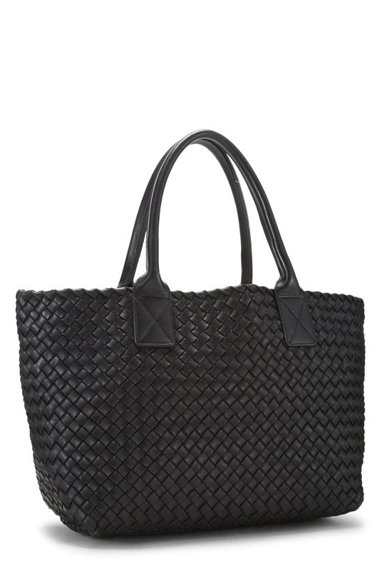 Black Intrecciato Cabat Tote Medium, , large image number 1