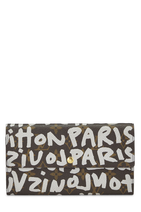 Stephen Sprouse x Louis Vuitton Grey Monogram Graffiti Porte Monnaie Credit, , large image number 0