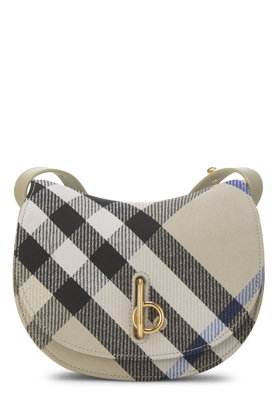 Green Nova Check Canvas Rocking Horse Crossbody Bag Mini, , large image number 0