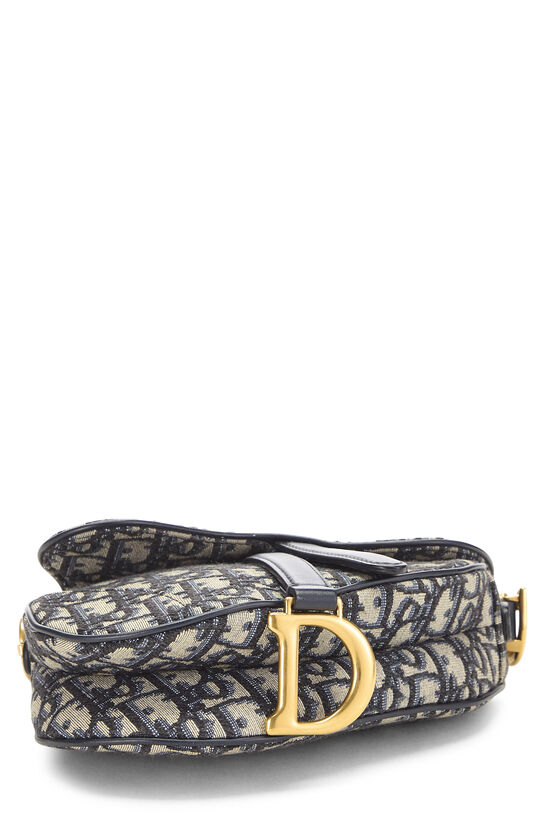 Navy Oblique Jacquard Saddle Mini NM, , large image number 4