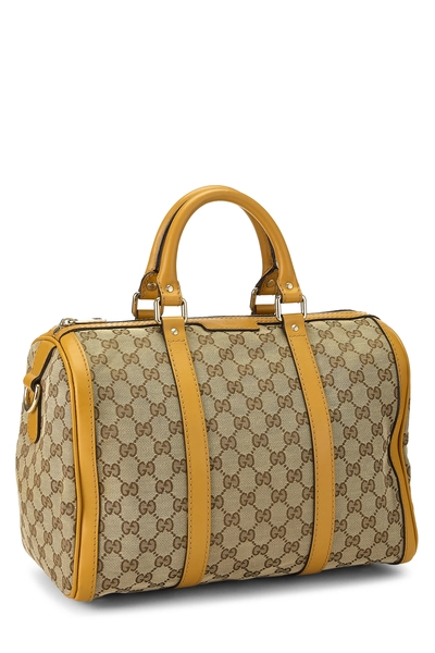 Yellow Original GG Canvas Boston Handbag Medium, , large