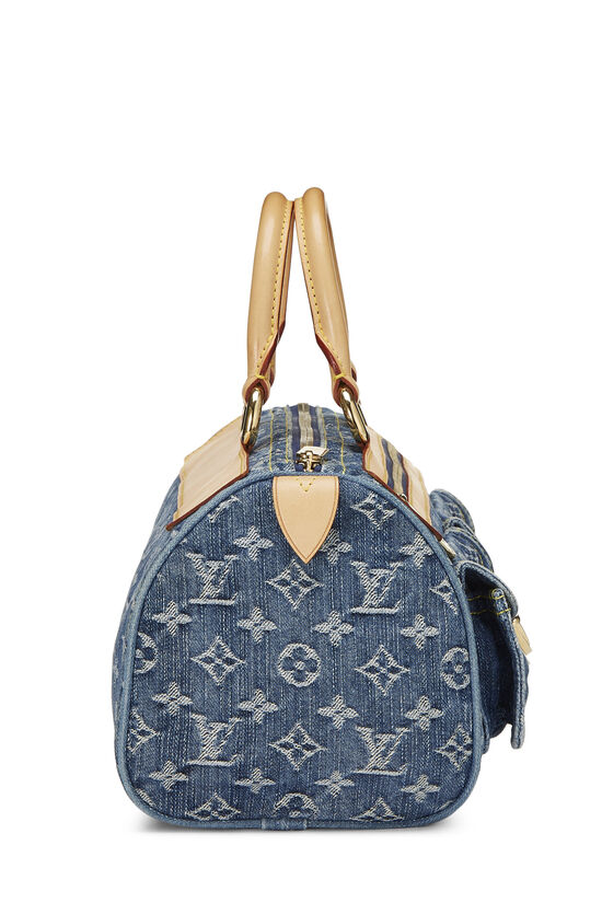 Louis Vuitton Monogram Denim Neo Speedy 30 - Blue Handle Bags