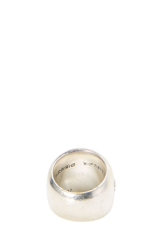 Sterling Silver Classic Diamond Oval Cross Ring, , large image number 3