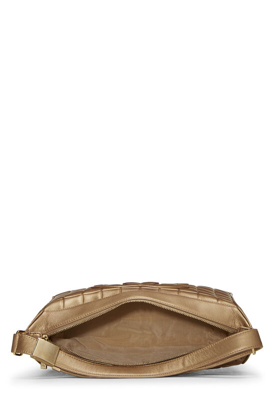 Gold Chocolate Bar Calfskin Shoulder Bag, , large image number 6