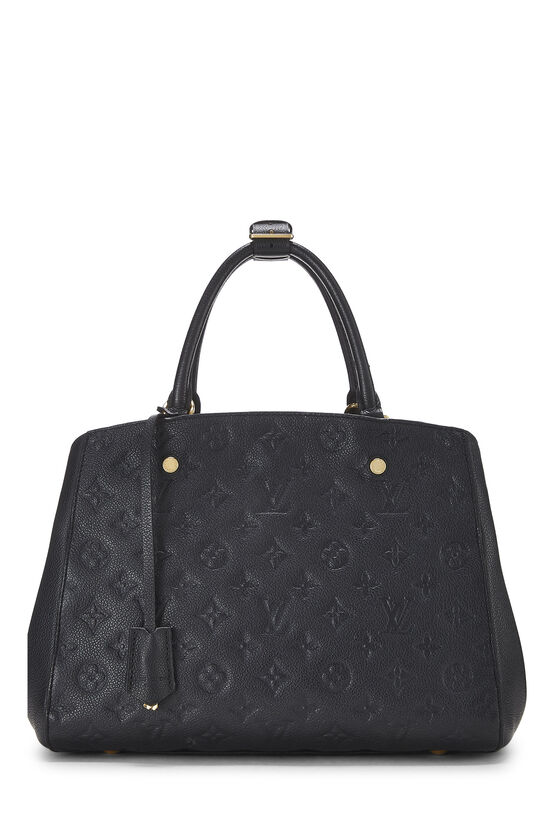 Louis Vuitton Black Monogram Empreinte Montaigne MM QJB0B71DKA049  