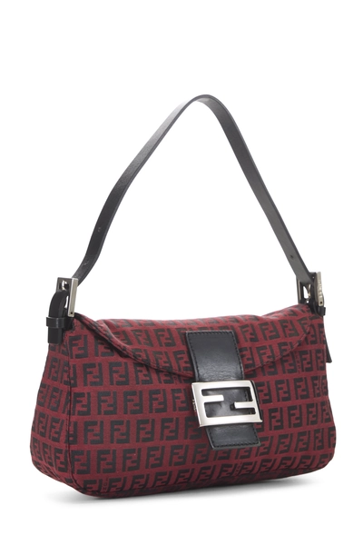 Fendi Red Zucchino Canvas Shoulder Bag — photo 2
