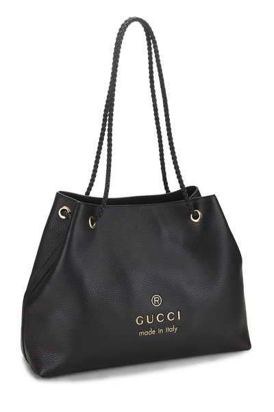 Black Leather Gifford Tote, , large