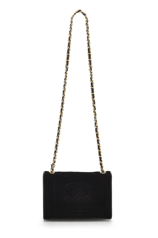 Chanel Vintage Quilted Suede Mini V Flap Bag Cc Logo