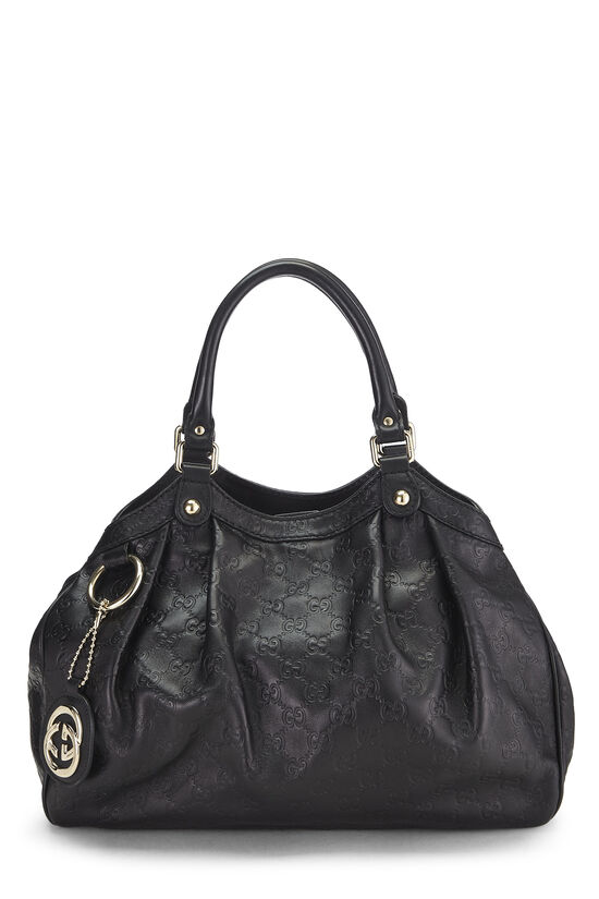 Black Guccissima Sukey Tote, , large image number 0