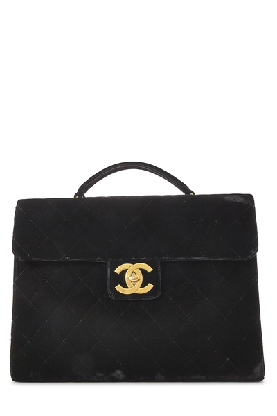 Chanel Black Velvet Briefcase