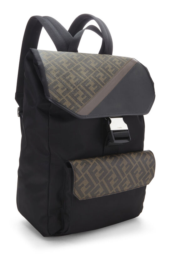 Black Nylon Buckle Backpack, , large image number 1