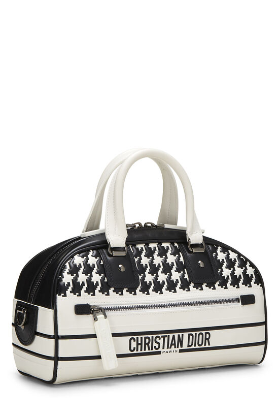 White & Black Leather Vibe Bowling Bag Small, , large image number 1