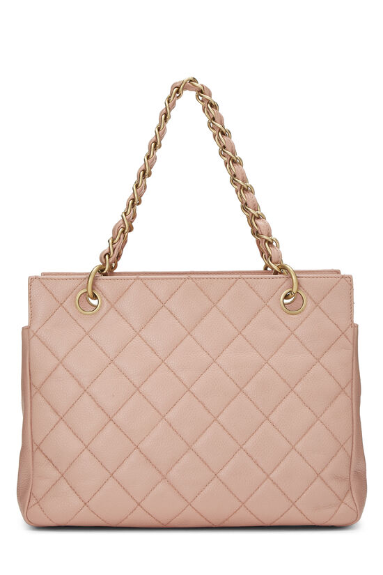 Pink Quilted Caviar Timeless Chain Tote Petite, , large image number 3