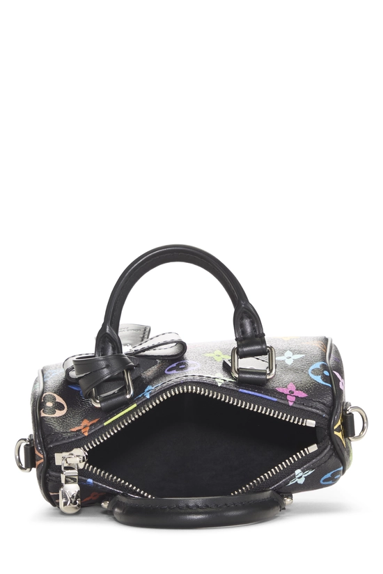 Takashi Murakami x Louis Vuitton Black Monogram Multicolore Speedy Bandouliere Nano, , large image number 5