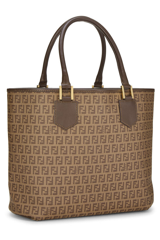 Brown Zucchino Coated Canvas Tote, , large image number 1
