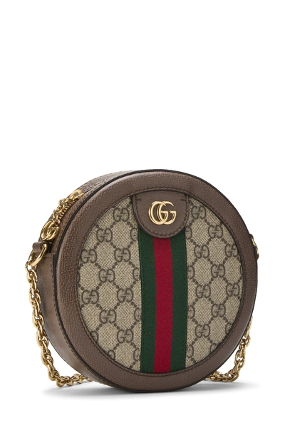 Gucci Brown GG Supreme Canvas Ophidia Round Handbag Mini — photo 2