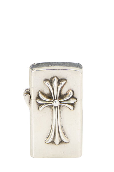 Sterling Silver Cross Zippo Lighter 