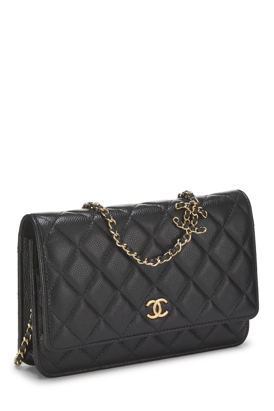 Black Caviar Classic Quilted Wallet On Chain (WOC), , large image number 1