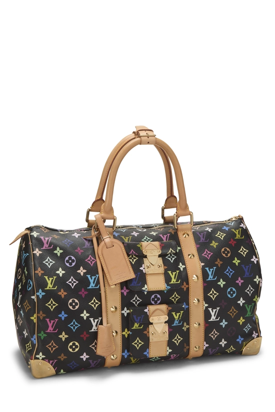 Takashi Murakami x Louis Vuitton Black Monogram Multicolore Keepall 45, , large image number 1
