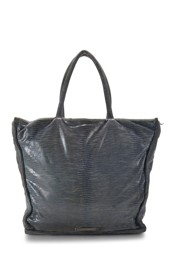 Blue Leather BS Fleur Tote, , large image number 3