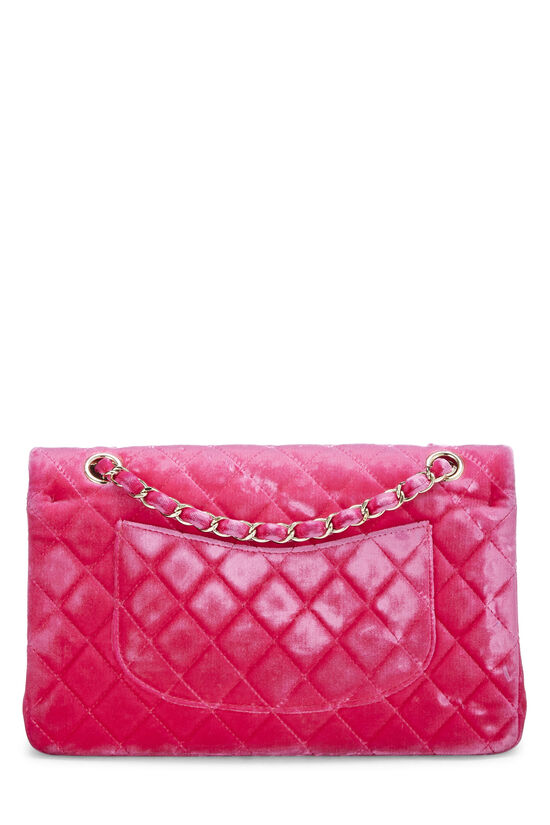 Pink Quilted Velvet Classic Double Flap Medium, , large image number 3
