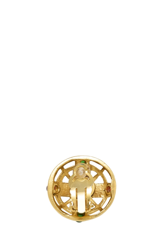 Multicolor Gold Gripoix Earrings, , large image number 1