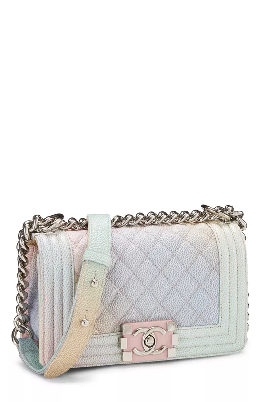 Rainbow Quilted Caviar Boy Bag Small, , large image number 2