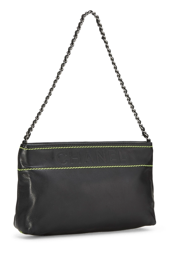 Black Lambskin Leather Lax Pochette, , large image number 1