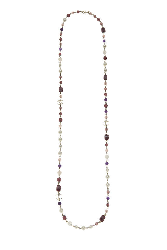 Chanel - Authenticated CC Long Necklace - Glass Purple for Women, Never Worn