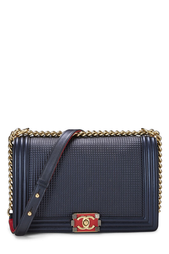 Chanel New Medium Black Quilted Caviar Boy Bag