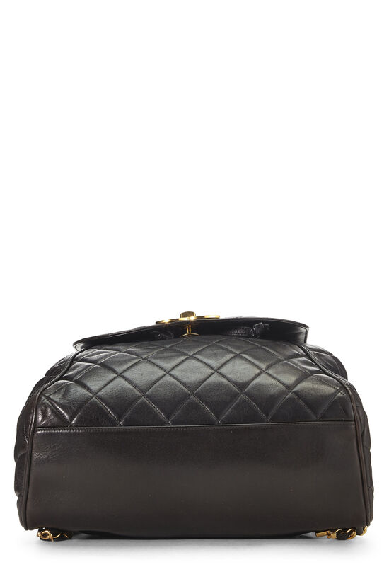 Black Quilted Lambskin Backpack Large, , large image number 4