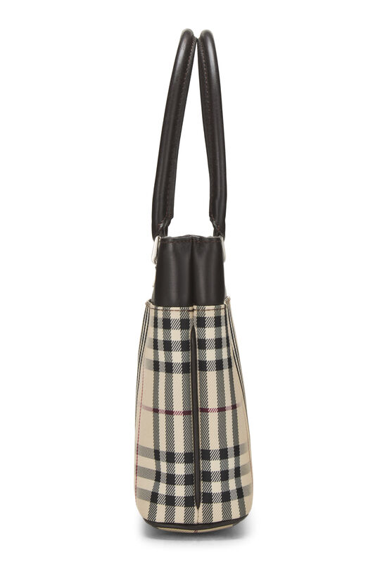 Brown House Check Jacquard Handbag Mini, , large image number 2