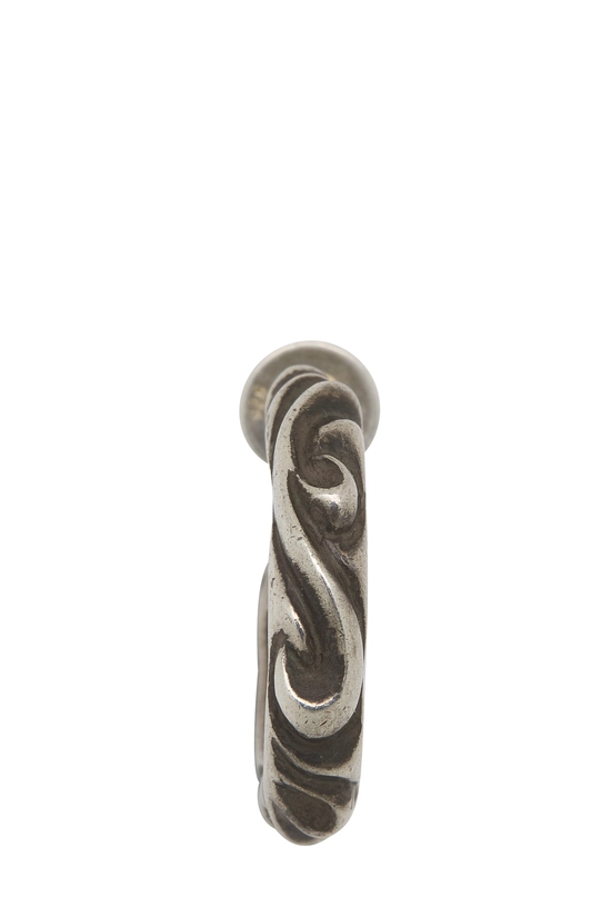 Sterling Silver Scroll Hoop Earring, , large image number 0