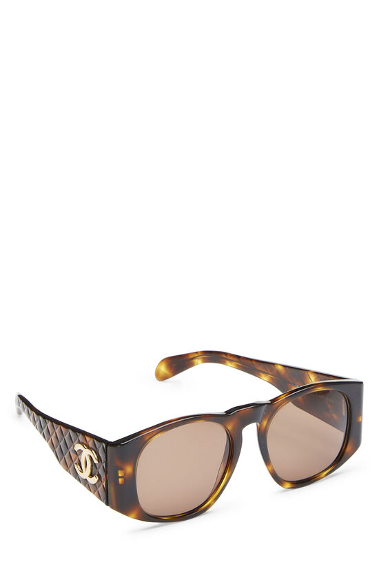 Brown Faux Tortoise Acetate Sunglasses, , large image number 1