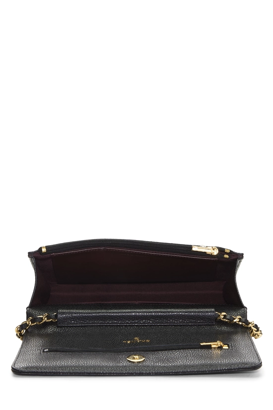 Black Caviar Classic Quilted Wallet On Chain (WOC), , large image number 5