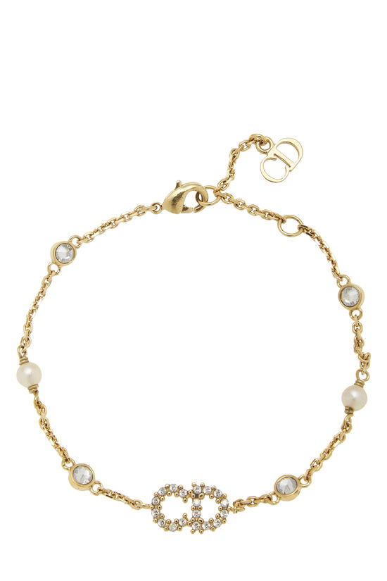 Gold & Crystal Clair D Lune Bracelet, , large image number 0