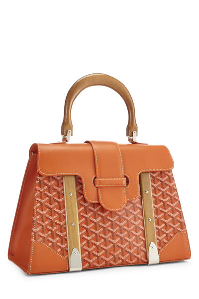 Orange Goyardine Canvas Saigon MM, , large