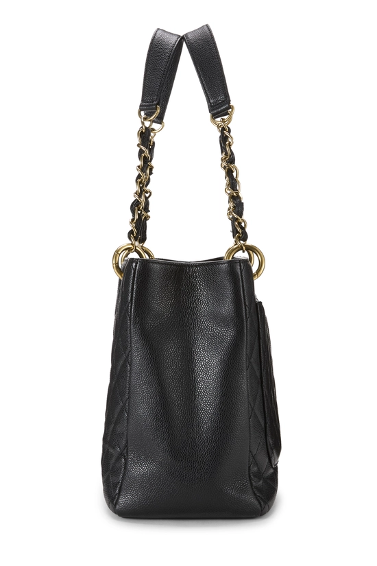 Black Quilted Caviar Grand Shopping Tote (GST), , large image number 2