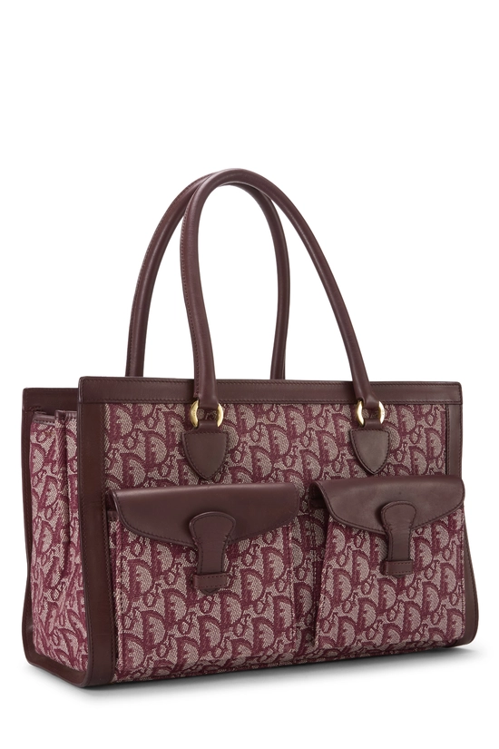 Burgundy Trotter Canvas Double Pocket Tote, , large image number 1