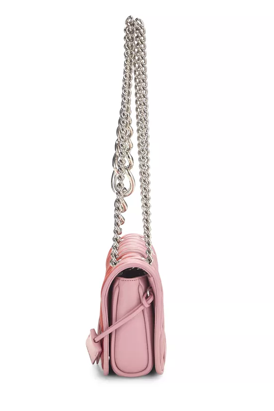 Pink Nappa Chain Flap Club Shoulder Bag, , large image number 2