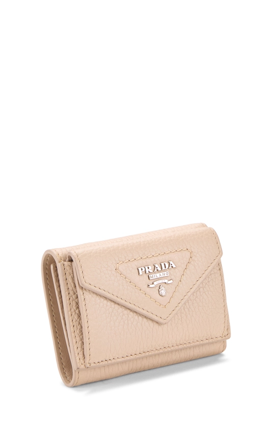 Pink Vitello Daino Compact Wallet, , large image number 1
