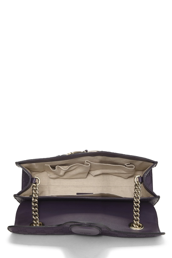 Purple Guccissima Leather Emily Chain Shoulder Bag, , large image number 5