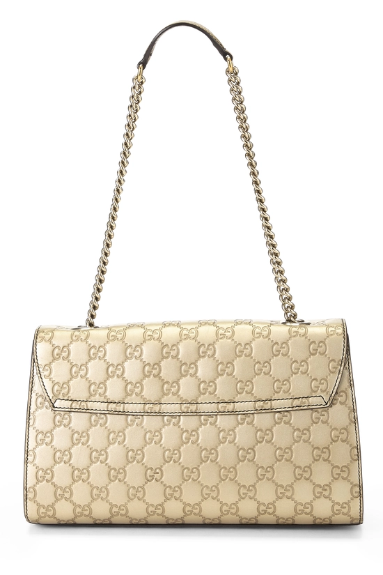 Gold Guccissima Leather Emily Chain Shoulder Bag, , large image number 3
