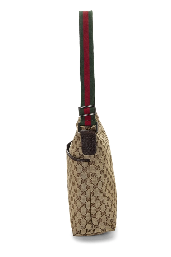 Brown Original GG Canvas Web Strap Pocket Messenger, , large image number 2