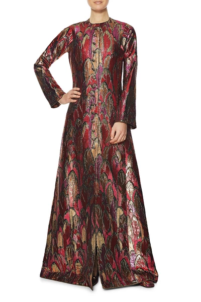 1960s Couture Multicolor Lam&eacute; Gown & Shoe Set