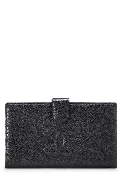 Black Caviar 'CC' Timeless Long Wallet