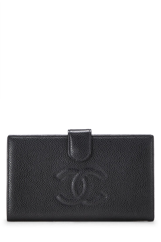 Black Caviar 'CC' Timeless Long Wallet, , large image number 0